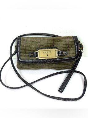 Vintage Chaps 90’s Y2K Tweed Wristlet Crossbody Bag